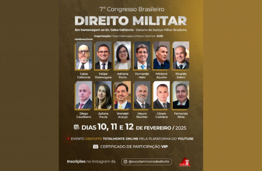 Participe do 7º Congresso Brasileiro de Direito Militar