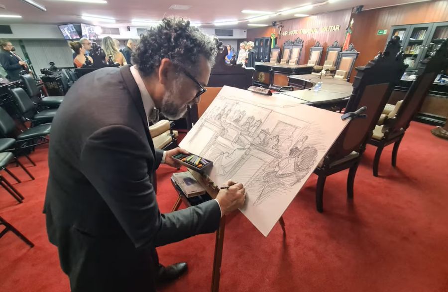 Deu na mídia: "Um artista rabisca o plenário do Superior Tribunal Militar"